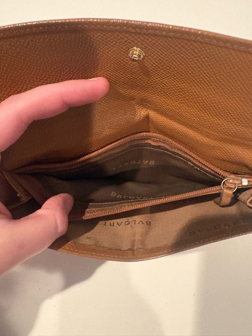 Blvgari brown leather long wallet - Picture 11 of 12
